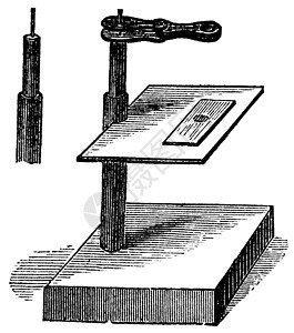 微雕刻显微镜简单复古雕刻微生物学白色艺术插图实验室艺术品绘画生物医疗教育插画