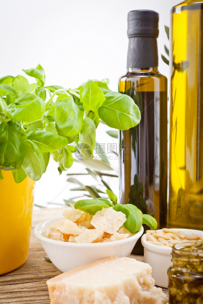 棕榈橄榄和橄榄油美食香气香蒜蔬菜营养草本植物香草餐厅植物香料图片