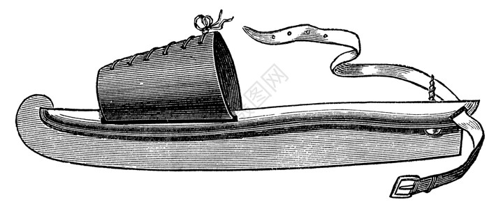 Skate 古代雕刻绘画艺术游戏休闲运动鞋类滑冰古董草图白色背景图片