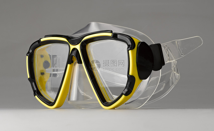 潜水遮罩游泳衣面具安全黄色浮潜工作室黑色爱好运动呼吸管图片