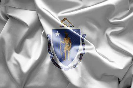马萨诸塞州横幅旗帜插图背景图片