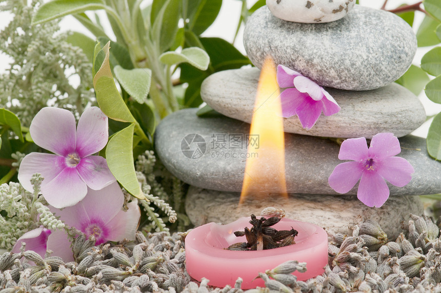 静水和静止生活洗澡健康生活石头香味香水香料治疗疗法药物树叶图片
