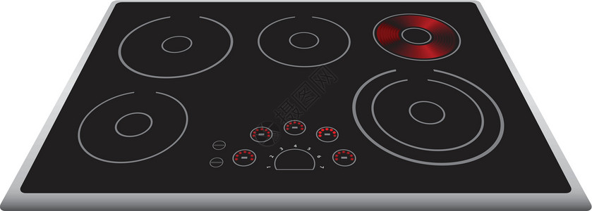 现代电炉灶滚刀玻璃火炉烹饪丙烷炊具控制制品力量温度设计图片