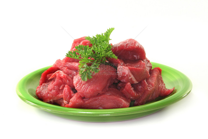 原 Stew 堆营养食谱低脂肪香菜食物绿色盘子炖肉香料牛肉图片