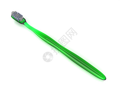 绿牙刷打扫插图牙科绿色卫生白色口腔刷子背景图片