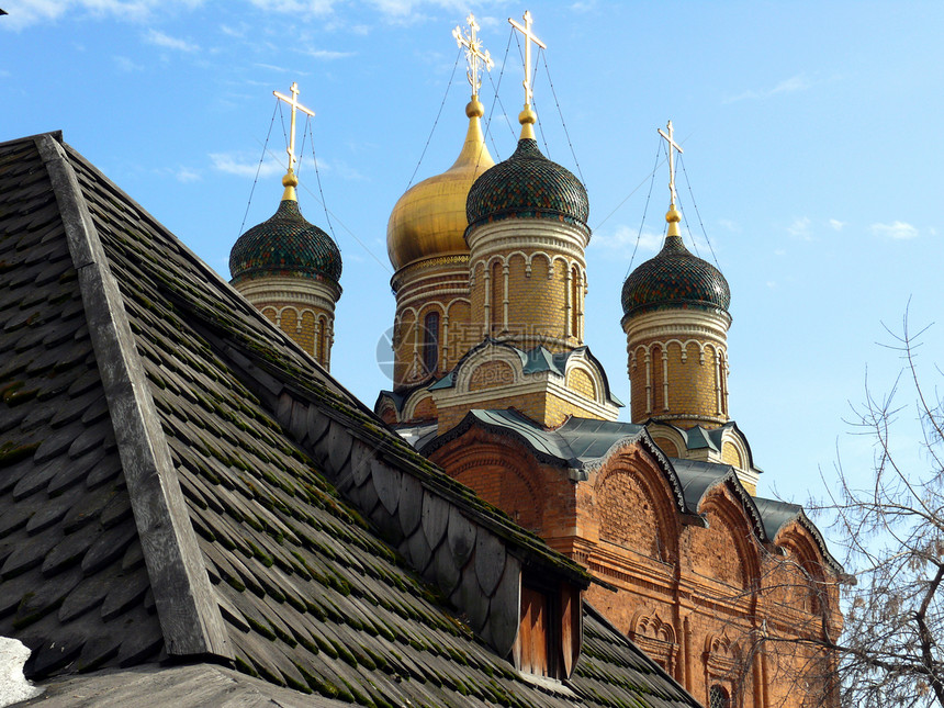 Znamensky寺庙 Zaryadye商会 俄罗斯莫斯科地标稀有性贵族信仰圆顶分庭旅游城市文化大教堂图片