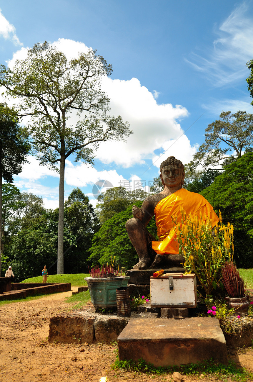 Angkor Wat 的标志纪念碑岩石宗教帝国建筑学旅游文化上帝热带收获图片