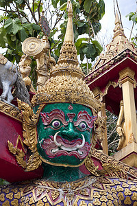 泰国寺庙守护神图背景图片