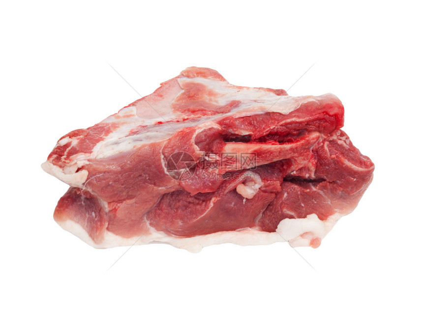 新鲜猪排红色烹饪食物白色猪肉粉色牛扒架子图片