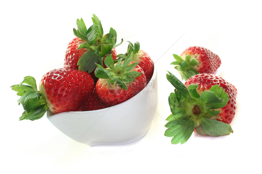 草莓维生素浆果饮食甜点早餐红色厨房绿色沙拉水果图片
