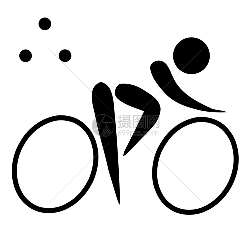 Triathlon 符号或符号图片
