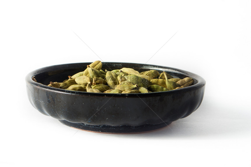 卡德摩文化豆荚豆蔻食物宏观植物芳香烹饪香草调味品图片