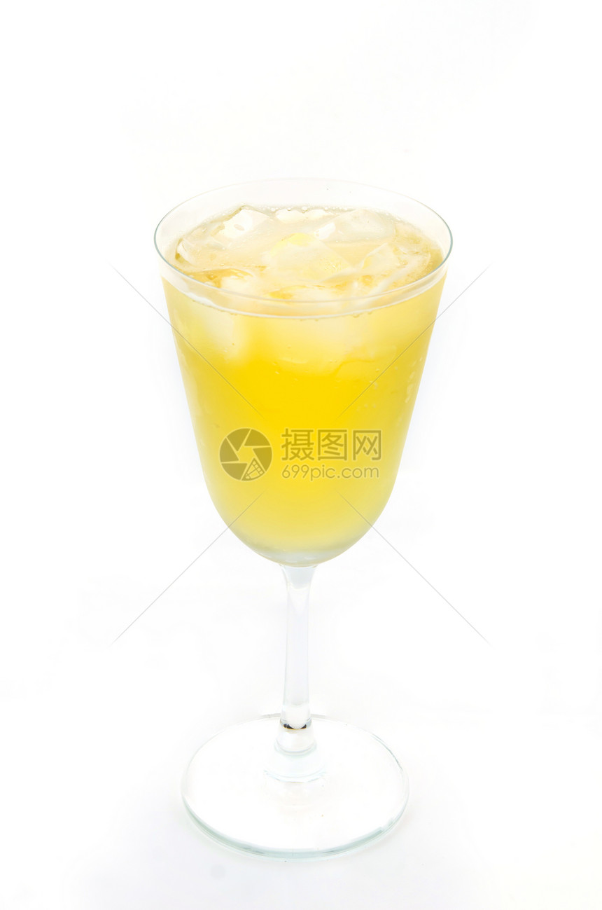 果果汁菠萝黄色茶点果味水果液体甜点白色饮料玻璃图片