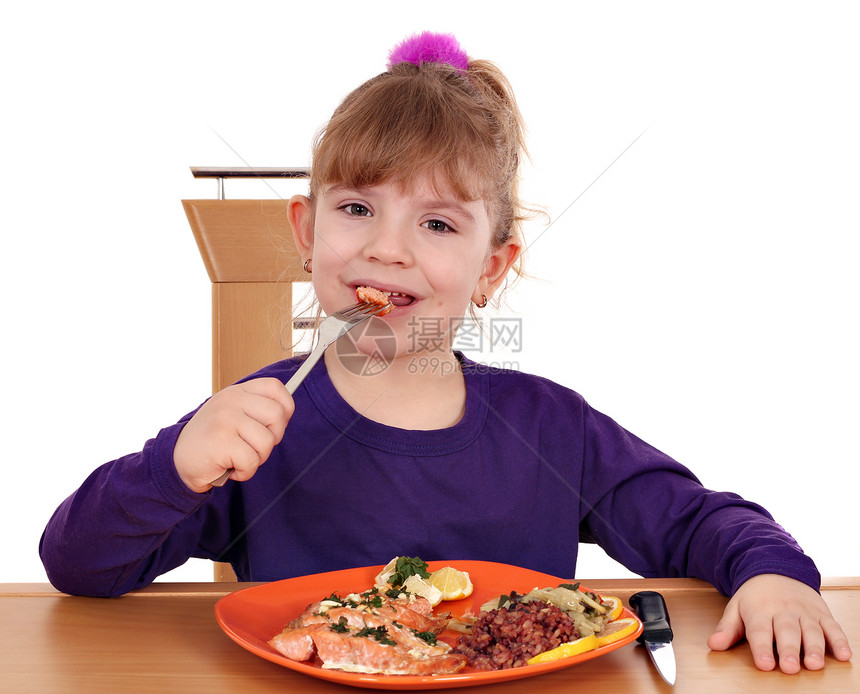 可爱的小女孩健康饮食图片