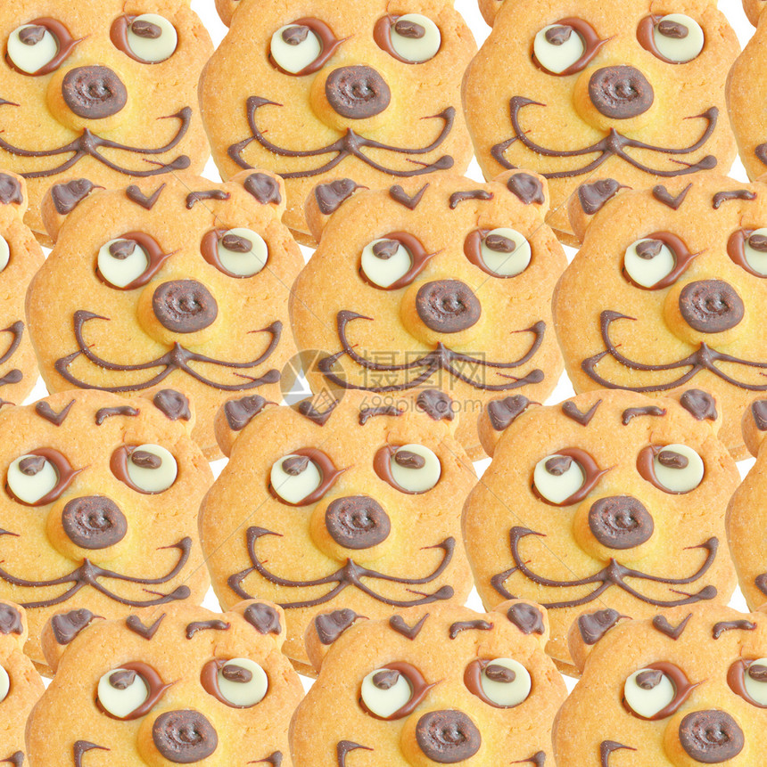 Cookies 饼干装饰咖啡小吃糖果面包食物白色早餐快乐微笑图片