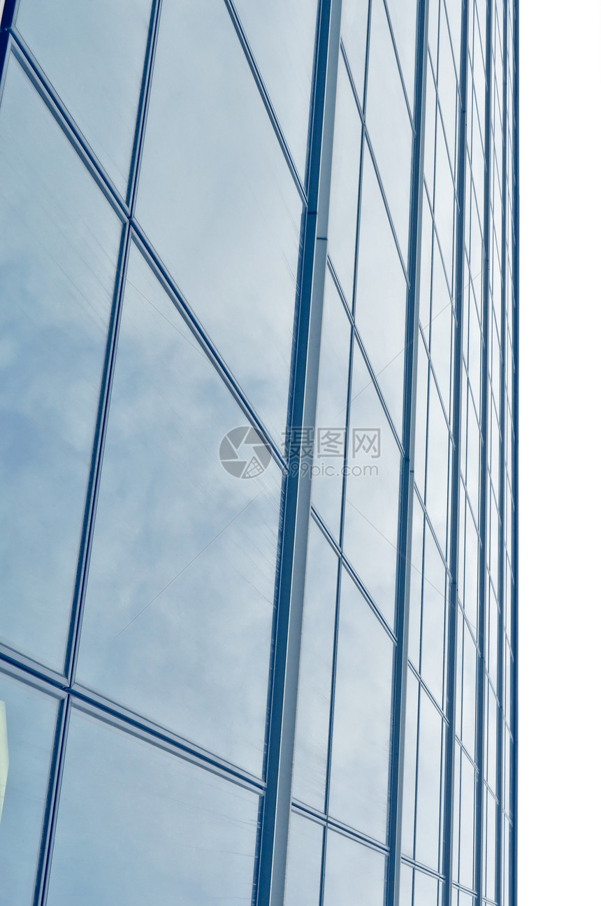 天空压台景观窗户玻璃蓝色摩天大楼办公室商业高楼城市建筑图片
