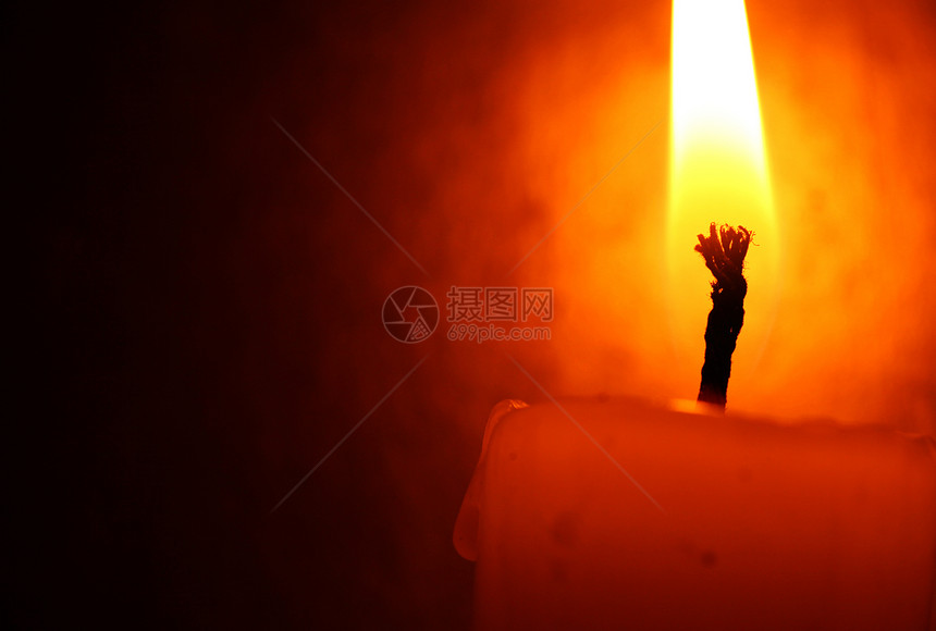 蜡烛灯芯横幅橙子活力燃烧宗教记忆辉光火焰耀斑图片