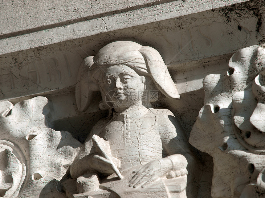 威尼斯  杜卡尔宫各纵列首府的独有美景首都宫殿公爵女性总督柱子雕塑艺术拱廊宽慰图片