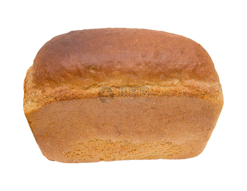 白色背景上的面包小吃午餐种子粮食工作室营养静物早餐食物小麦图片