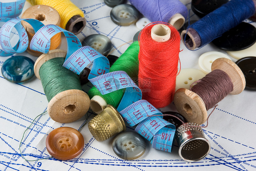 缝纫用品棉布维修针线活配饰剪刀纺织品织物裁缝统治者手工图片