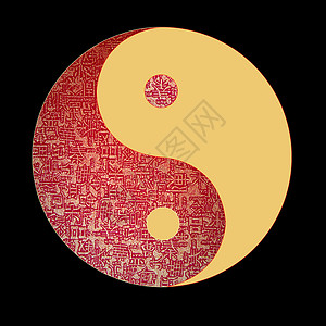 燕雅符号金子艺术哲学圆圈墙纸传统文化框架冥想平衡背景图片