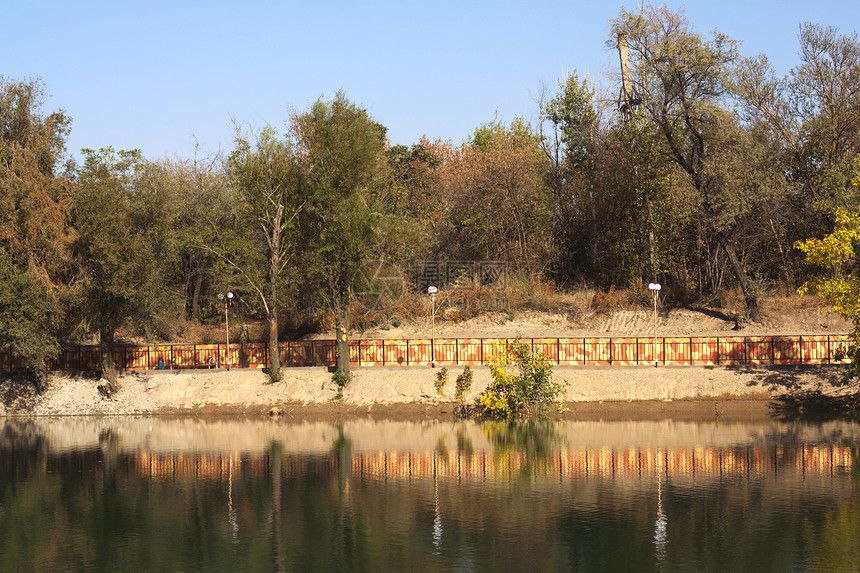 秋叶湖上墙纸旅行季节场地反射森林植物木头风景假期图片