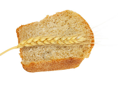 小麦和耳朵面包谷物粮食食物白色麻布植物种子背景图片