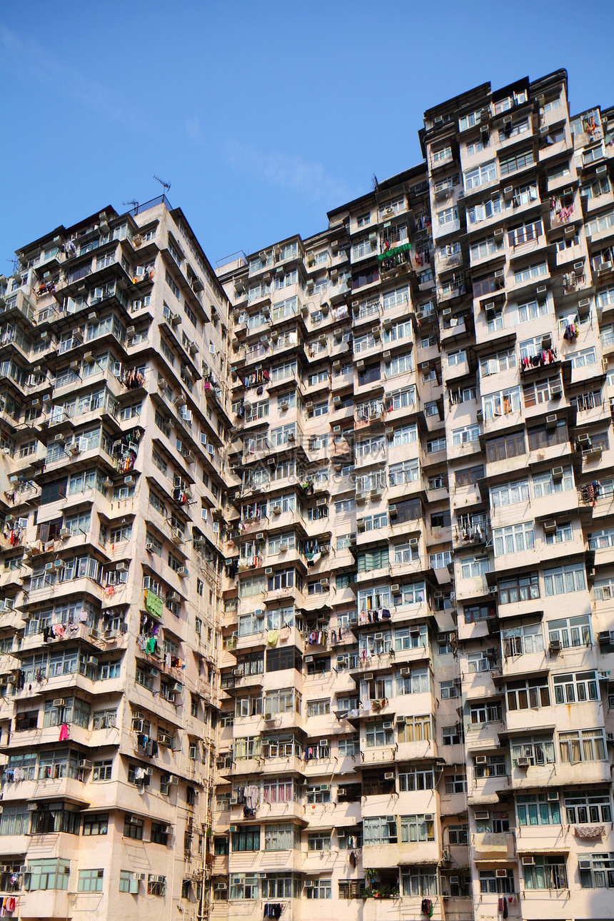 香港的旧公寓跑步建筑学栖息地经济衰退住宅衰变贫民窟项目邻里市中心图片