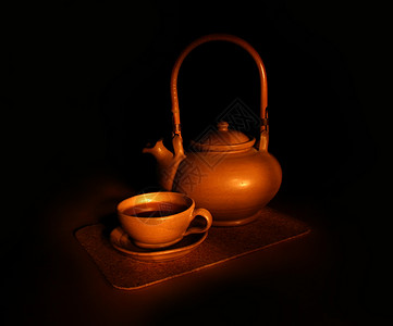 夜茶静生茶背景图片