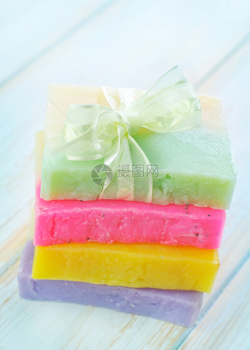 彩色肥皂产品毛巾保湿浴室沙龙浴盐身体美容卫生治疗图片