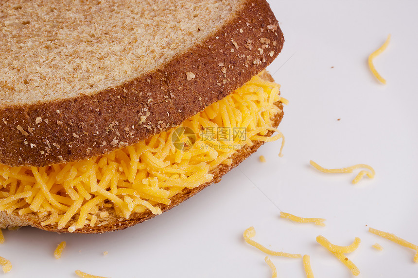 配有奶酪的三明治面包食物餐厅饮食烹饪小吃黄油美食午餐盘子图片