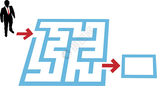 帮助企业人士找到迷宫问题解决方案背景图片