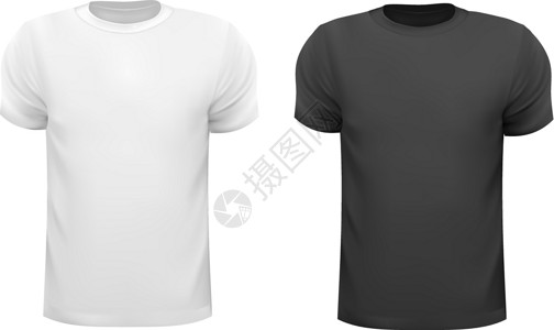 衬衫纽扣黑白男子和黑人男子的马球衬衫 设计模板插画