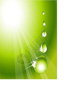 精神阳光水滴背景淡水墙纸口渴雨滴气泡反射雨水阳光环境液体插画