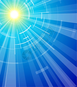 蓝色太阳花边框蓝天上的太阳射线日落辉光艺术天空大小插图蓝色光束技术设计图片
