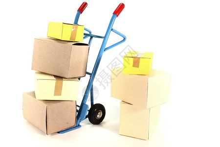 邮包服务惊喜纸盒棕色邮费黄色礼物盒子送货生日麻袋背景