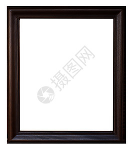 黑木框长方形白色工作室空白相框黑色艺术照片镜框摄影背景图片