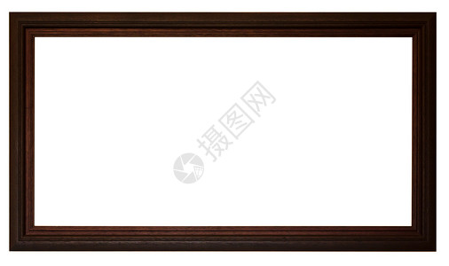 图片框架长方形工作室画廊空白相框木头艺术镜框黑色白色背景图片
