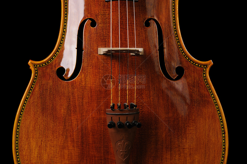 黑色背景的大提琴小提琴作曲家乐队音乐交响乐独奏伴奏乐器旋律作品图片