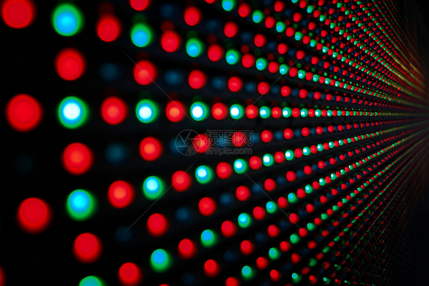 LED 屏幕几何学监视器照明宏观细胞矩阵电子灯光网格技术图片