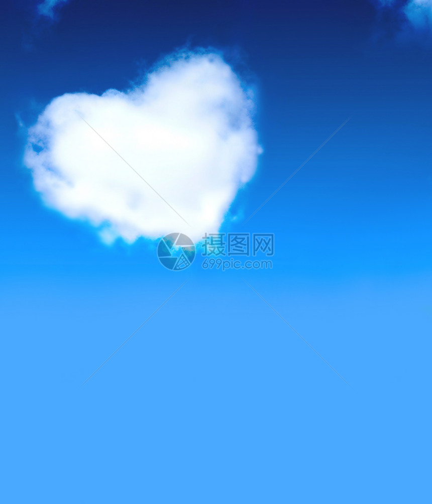 云中的心编队空气天堂想像力飞行白色浪漫蓝色愿望图片