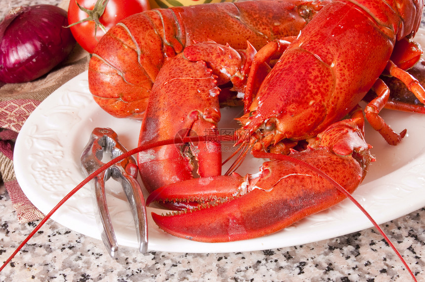 龙虾海洋烹饪贝类小龙虾熟食甲壳海鲜动物午餐菜单图片