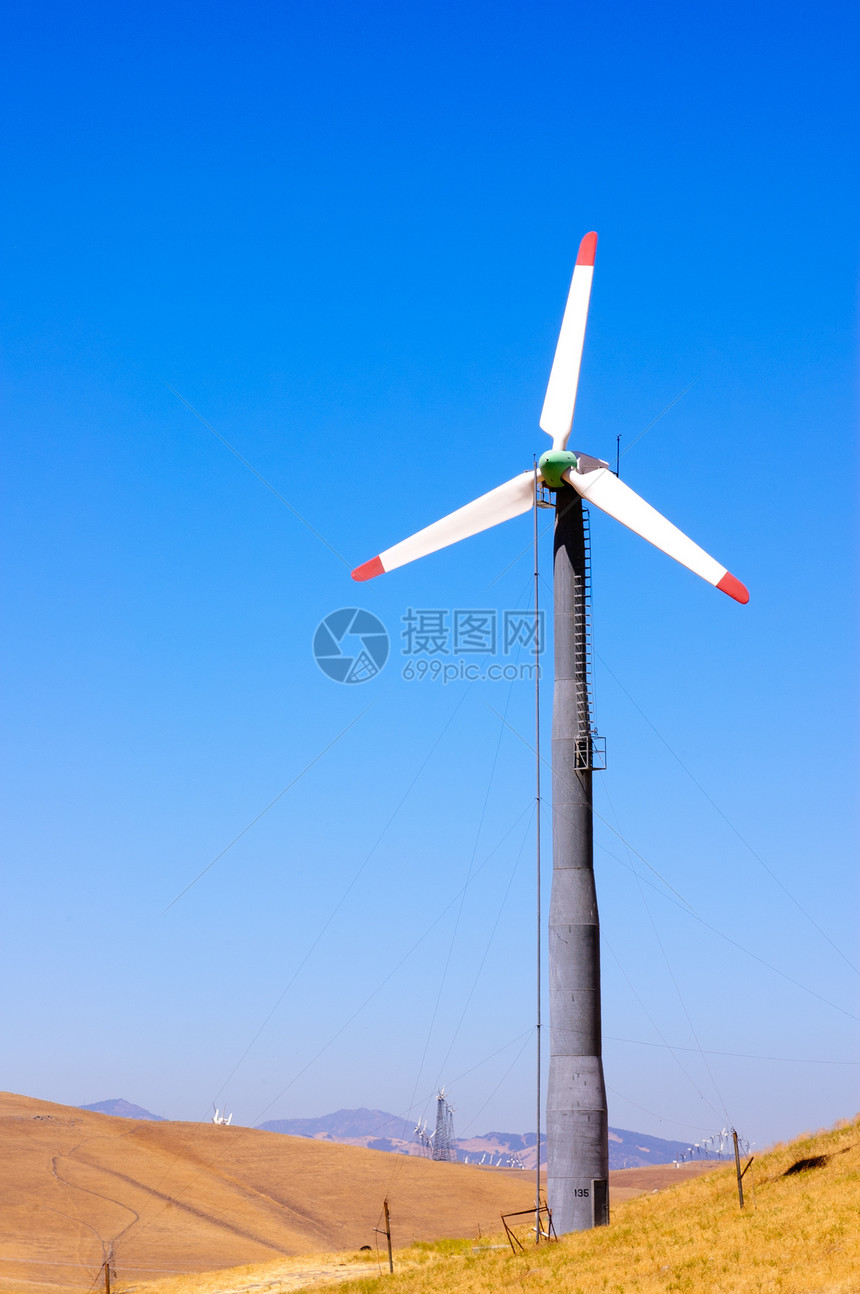 风力农场来源桅杆活力资源旋转风车环境金属发电机技术图片