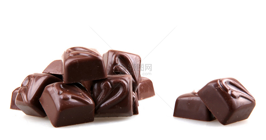 白色背景的堆叠巧克力糖果Name刨花甜点原料库存食物烘焙图片酒吧股票摄影图片