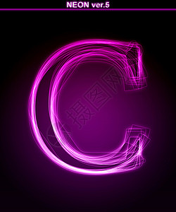 粉色数字插图光华字体艺术编织数字英语辉光粉色字母力量刻字高科技背景