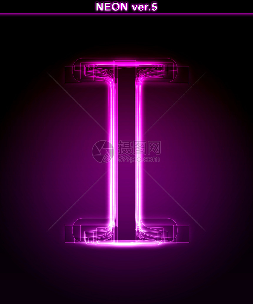 光辉字体红色数字粉色艺术辉光力量高科技刻字英语字母图片