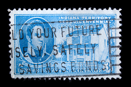 美国邮票印章背景图片