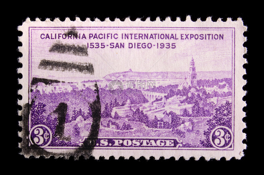复古美国纪念邮票邮件国际博览会邮政服务意义国家图片
