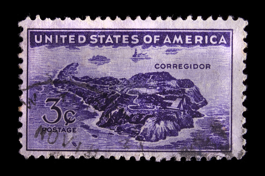 复古美国纪念邮票纪念品紫色邮资黑色历史性图片