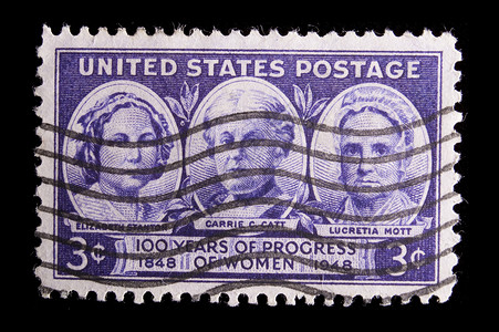 复古美国纪念邮票邮政紫色邮件进步女性意义国家服务高清图片